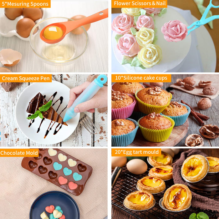 Cake Decorating Supplies - Cake Decorating Kit with 3 Springform Cake Pans  Set, Cake Rotating Turntable, Cake Decorating Tools with Baking Set-Cake