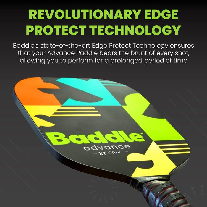 Baddle Advance Paddle|Graphite Pickleball Racket with EdgeTech Protect Technology and Polymer Honeycomb Core|USAPA Approved Pickleball Racket for Beginner,Intermediate,and Advanced Pickleball Play