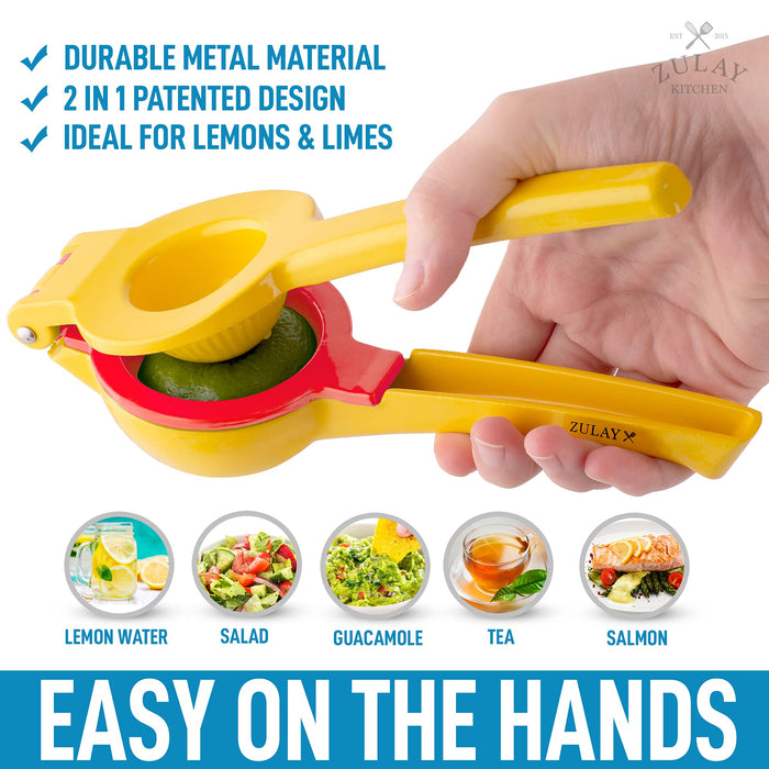 Metal Lemon Lime Squeezer Manual itrus Press Juier Yellow and Red