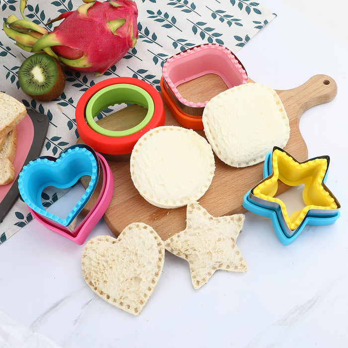 Complete Bento Lunch Box Supplies and Accessories For Kids - Sandwich  Cutter and Bread Crust Shape Remover - Mini Vegetable Fruit Shapes cookie