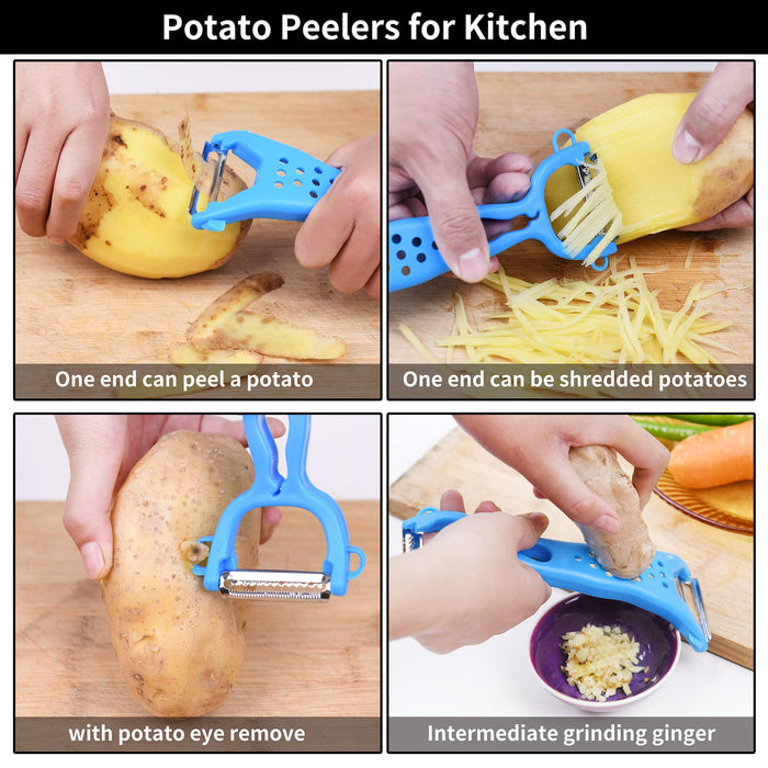 2 In 1 Vegetable Fruit Potato Peeler Upgrade Sharp Parer Slicer Julienne  Cutter
