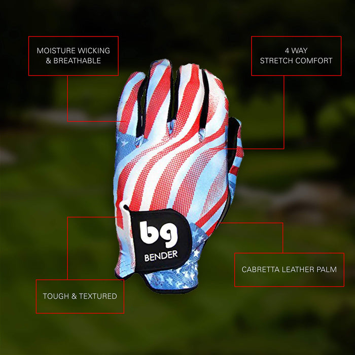 Bender Gloves | Spandex | Wear On Left Hand | (Blue, Large)