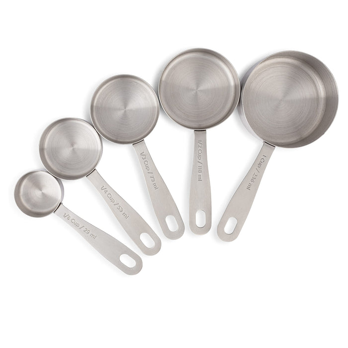 husMait Stainless Steel Measuring Cups - 5 Piece Heavy Duty Measuring Cup  Set with Storage Ring