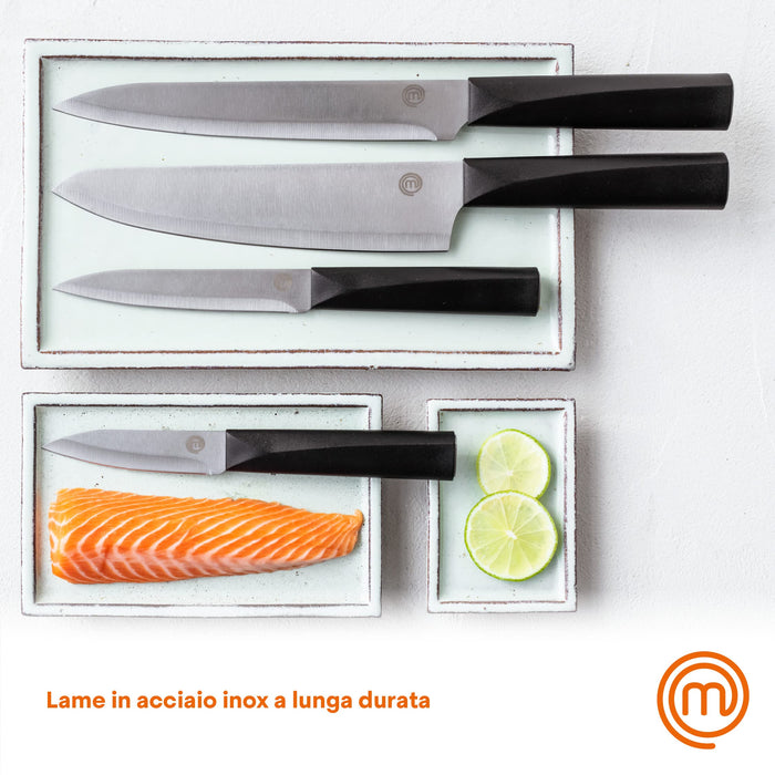 Buy Masterchef 5 piece kitchen knife set black Online