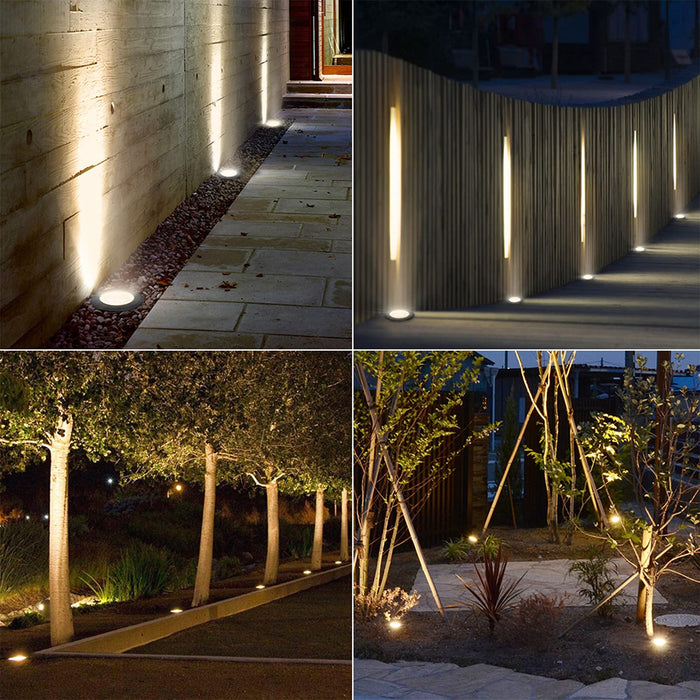 6-Pack 10W LED In-Ground Landscape Lighting, Low Voltage.