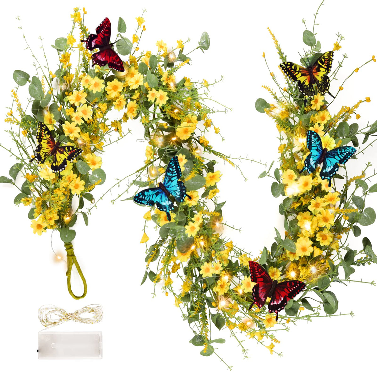 Artificial Butterfly Garland, Fake Butterfly Decorative Vines, DIY