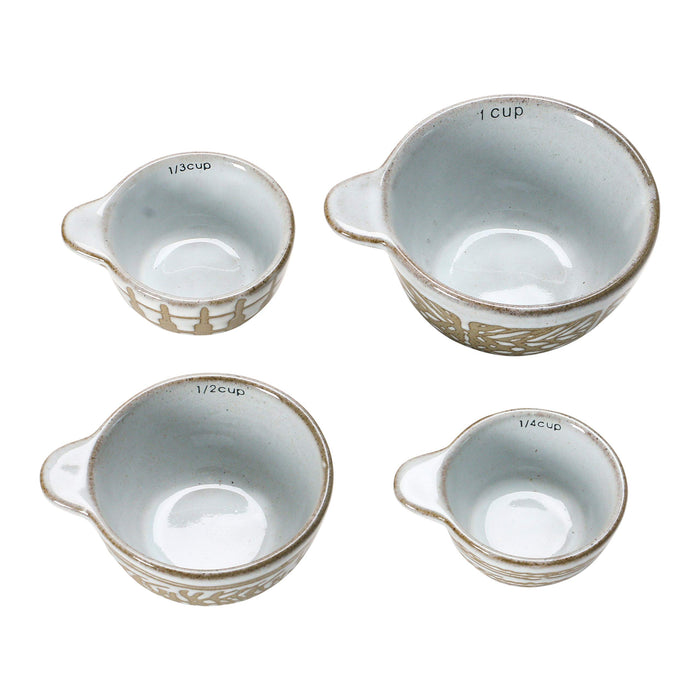 Stoneware Multi-Colored Measuring Cups (Set of 4), Creative Co-Op