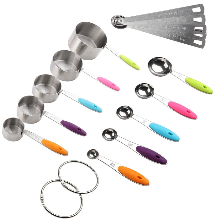 Mini Stainless Steel Measuring Spoons Set, with 5 Spoons (Tad