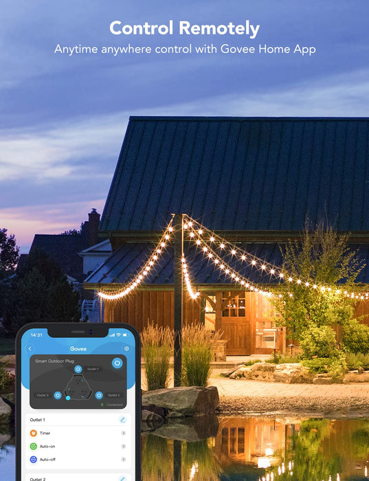 Govee Outdoor Smart Plug, 3-in-1 Compact Outdoor Indonesia