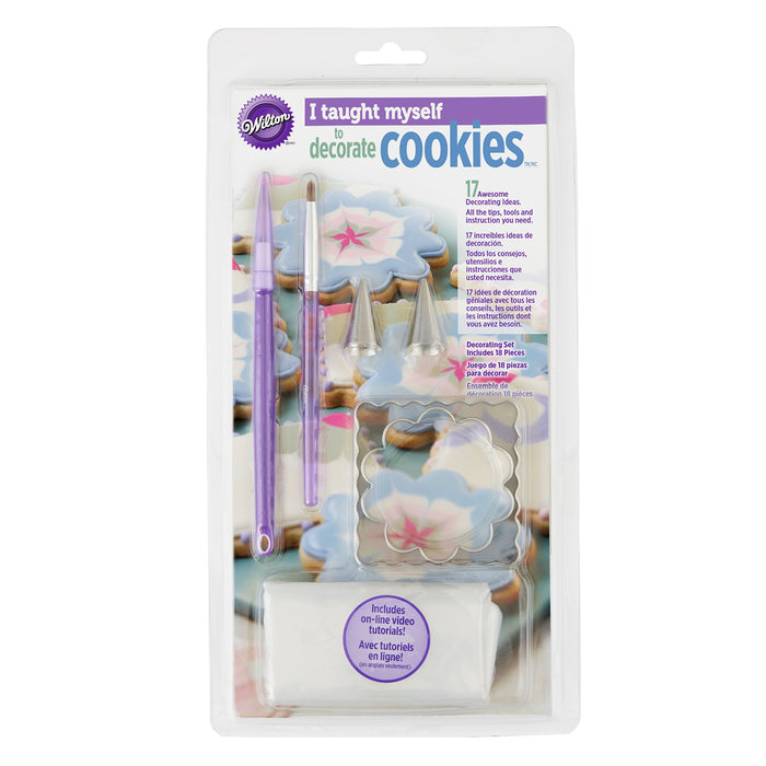 Wilton "I Taught Myself To Decorate Cookies" Cookie Decorating Kit with How-To Booklet