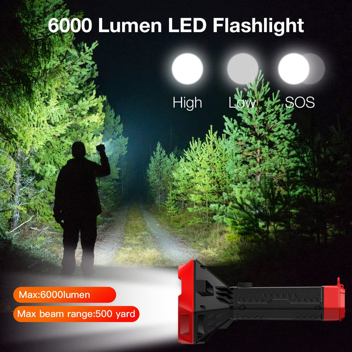 6000 Lumen Rechargeable Waterproof LED Spotlight