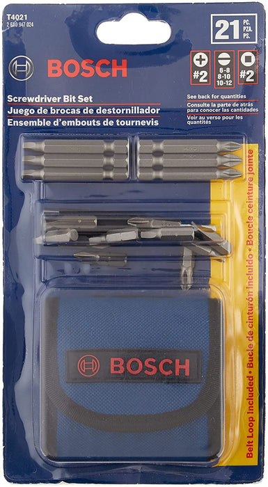 Bosch T4021 Screwdriver Bit Set 21-Piece