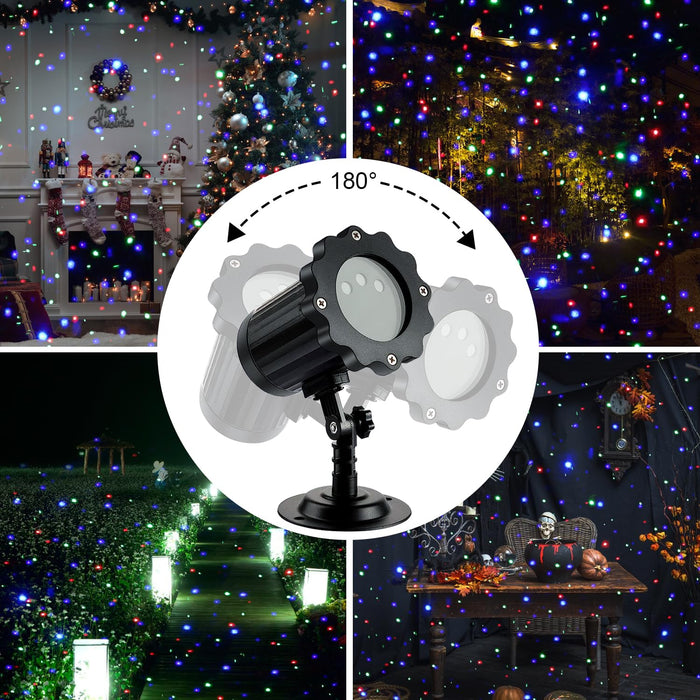 itoeo Christmas Snowflake Projector Lights Outdoor Led Snowfall Show with Remote  Control Waterproof Landscape Decorative Lighting