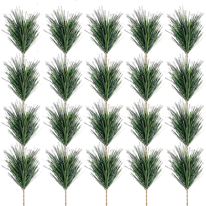 JK-GMTE 60Pcs Christmas Pine Needles Green Artificial Pine Branches Fa —  CHIMIYA