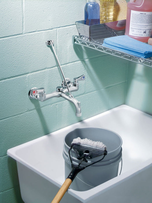 Moen 8230 Commercial M-DURA Two-Handle Service Sink Faucet with Vacuum Breaker, Rough Chrome