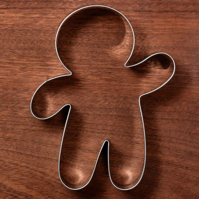 LILIAO Christmas Waving Gingerbread Man Cookie Cutter - Extra Large: 4.2 x 5.6 inches - Stainless Steel