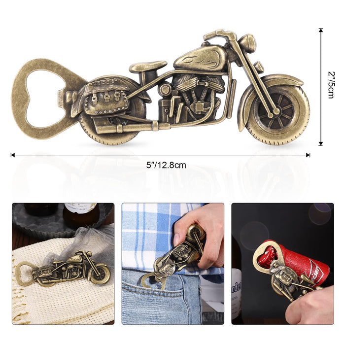 YONCOZY Cool Motorcycle Beer s for Men - Vintage Motorcycle Bottle Opener for Dad Husband Boyfriend, Fathers Day
