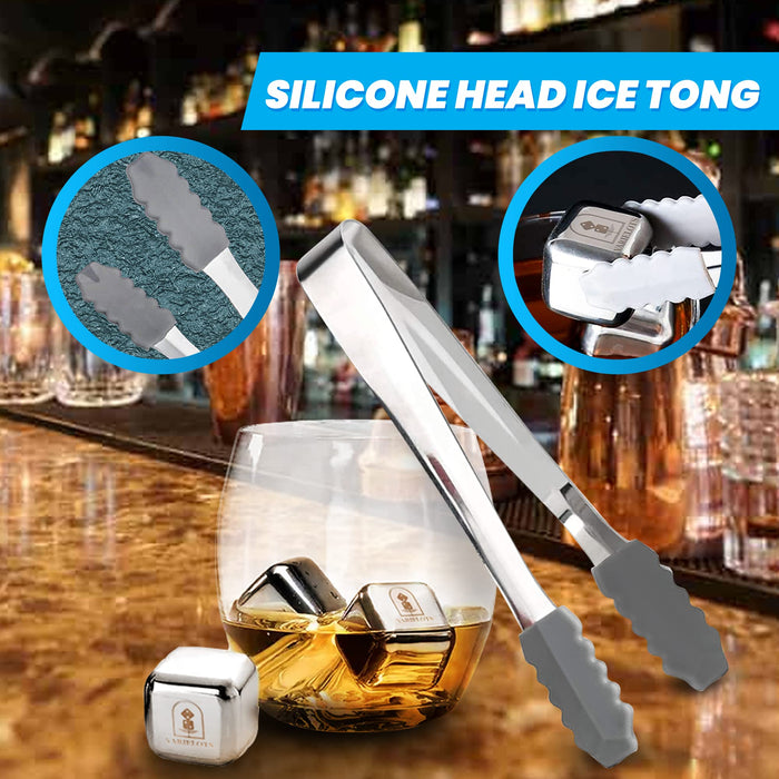Whiskey Stones Set, High Cooling Technology, Reusable Ice Cubes, Stainless Steel Ice Cubes, Freezable Chilling Stones, Perfect Id