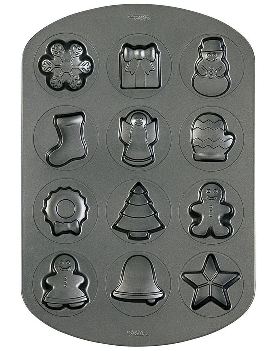 New Wilton Christmas Cookie Sheet Baking Pan Shapes Molds Holiday