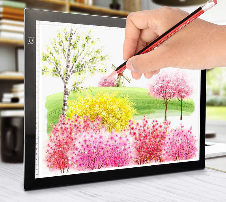 A4 Ultra-Thin Portable LED Light Box Tracer USB Power LED Artcraft Tracing  Light Pad Light Box for Artists,Drawing, Sketching, Animation