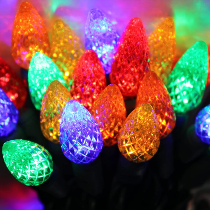 Dazzle Bright C6 Christmas String Lights, 100 Led 33 Ft Waterproof