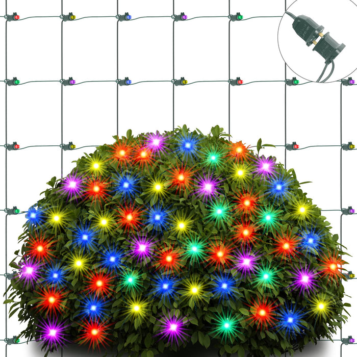 Subular Christmas Net Lights Outdoor 132 LED 5ftx5ft Christmas Decorat —  CHIMIYA