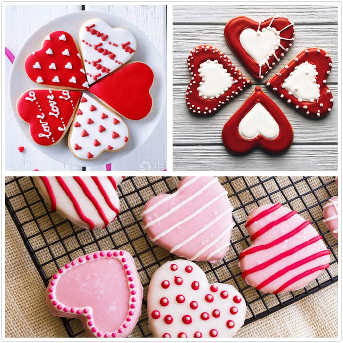 Heart Cookie Cutter Set, 4.5'', 3.5'', 2.75'', 2'', 1.25'', Fun