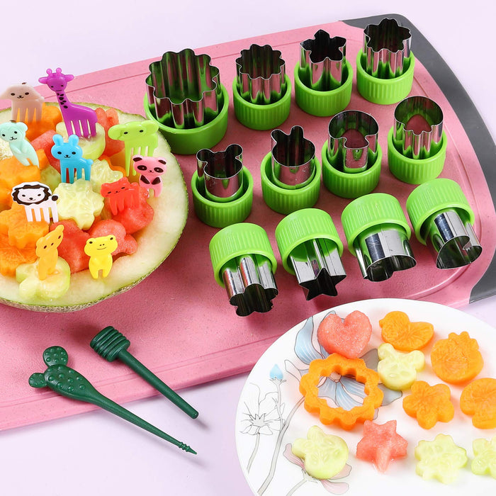 9PCS Vegetable Cutter Shapes Set Flower Star Cartoon Fruit Mold Decorating  Tools for Cookies Decoration Kids Baking Supplies