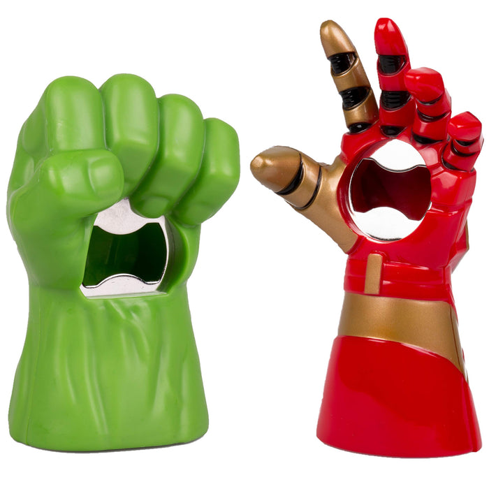 Marvel Hulk & Iron Man Bottle Openers, Set of 2 - Open Your Beverage Like A Super Hero - Great Bar for Men, Dad, Father - 6 Inche