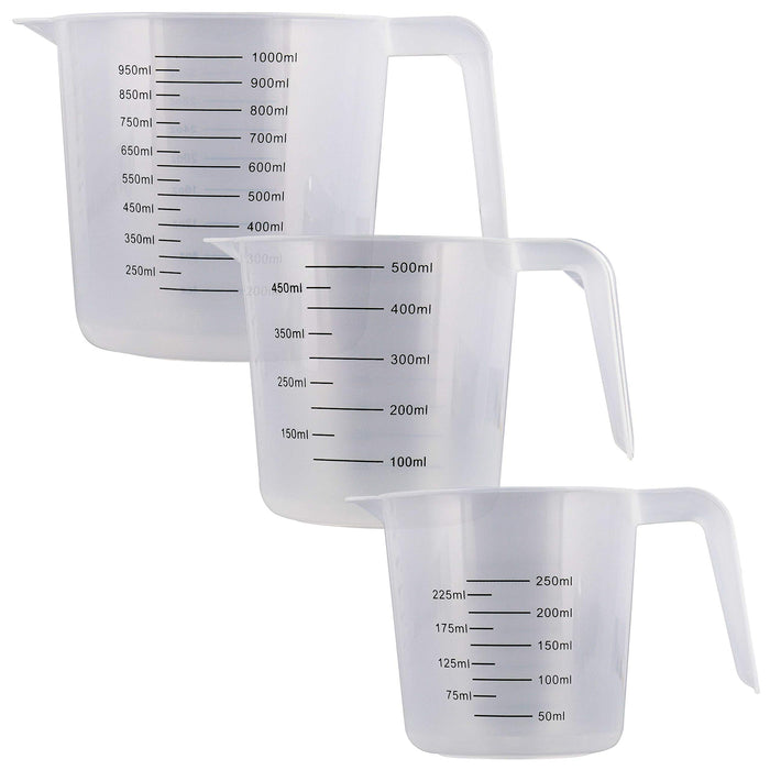 3pcs/set, Measuring Cup, Plastic Liquid Measuring Cups, Kitchen Liquid  Measuring Cups, Large Capacity Cup With Handle, Multifunction Measuring Cup  For