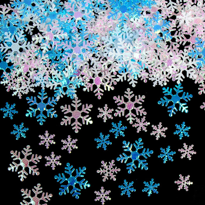 FOIMAS 1600pcs Christmas Snowflake Confetti,Iridescent Snowflake Table —  CHIMIYA