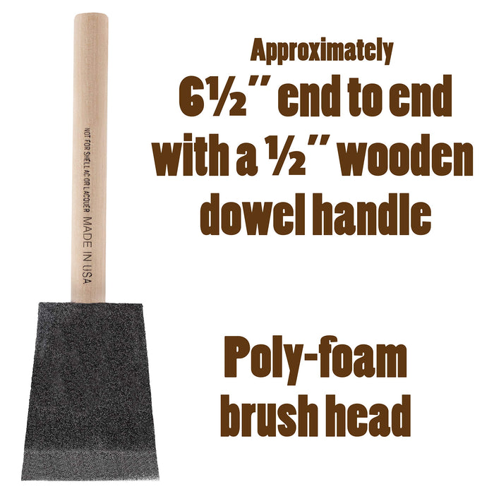  3102 2 inch Acme Foam Brush - Pack of 24 : Tools