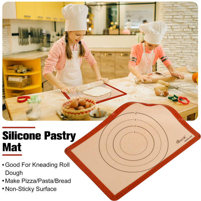 RENOOK Silicone Baking Mats-Set of 4 Nonstick Half Sheets (16.5'' x 11 —  CHIMIYA