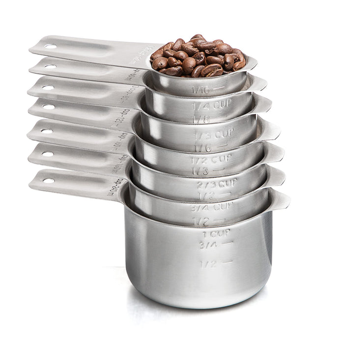 Measuring Cups Set of 7 Stainless Steel Measuring Cups Metal Measuring —  CHIMIYA
