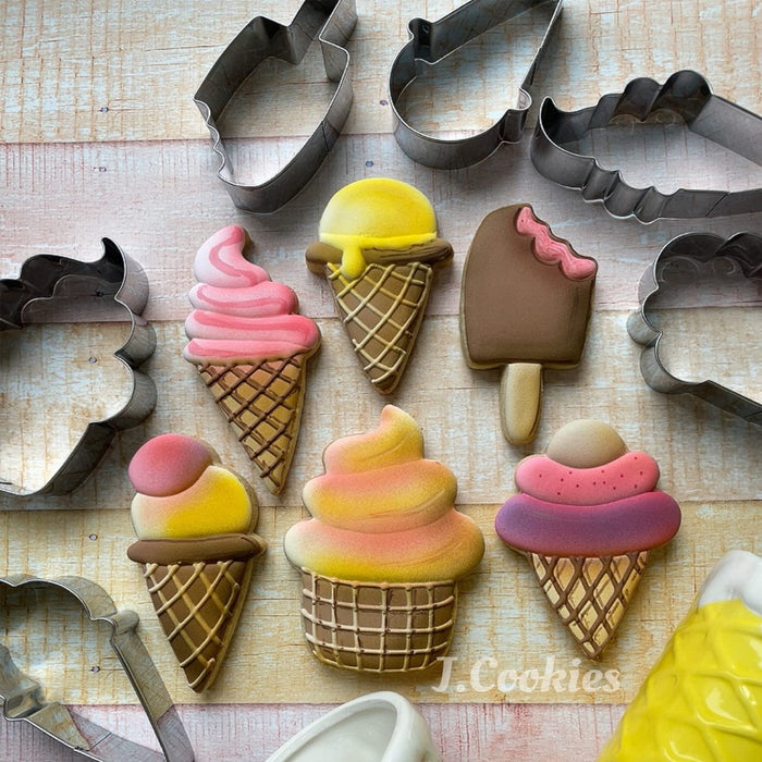 LILIAO Ice Cream Cookie Cutter for Summer - 3 x 4 inches - Stainless Steel