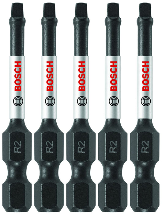BOSCH ITSQ2205 5-Pack 2 In. Square 2 Impact Tough Screwdriving Power Bits