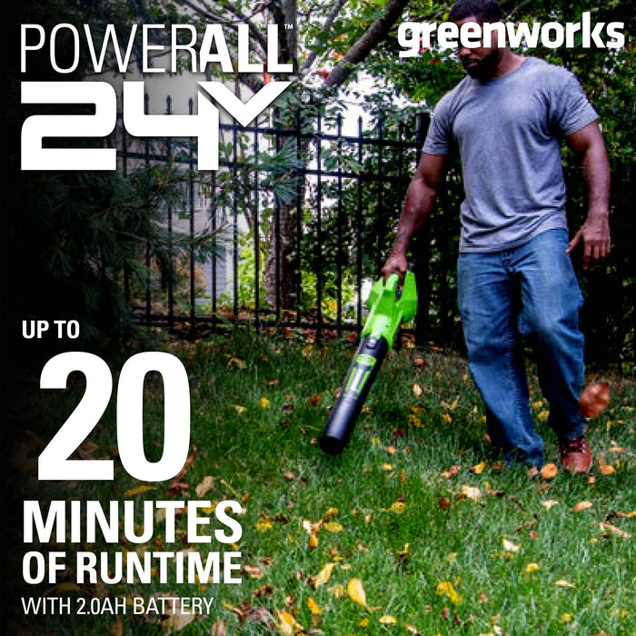 Greenworks 24V Axial Blower (90 MPH / 320 CFM), Tool Only