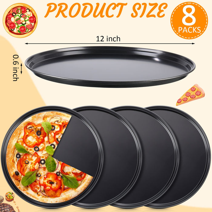 Mini Pie Pans, Black Round Pans For Baking, Carbon Steel Pizza