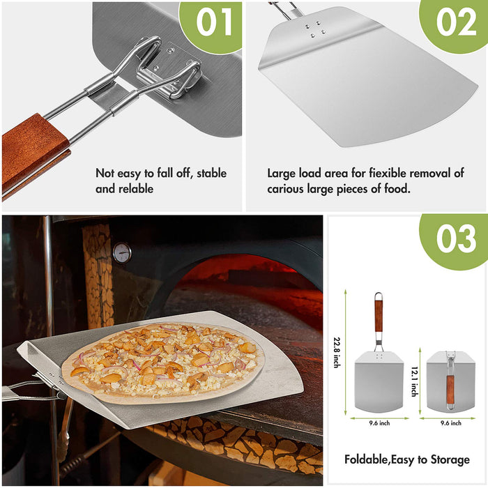 mobzio Pizza Steel Pan for Oven, Pizza Crisper Pan with Holes 12 Inch,  Nonstick Round Pizza Baking Sheet Oven Tray, Perforated Carbon Steel Pizza