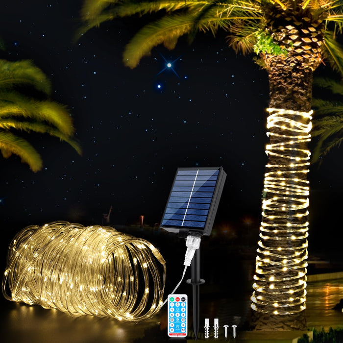 Wind Star Solar Rope Lights Outdoor, 72Ft 200 Led Solar Powered Rope S —  CHIMIYA