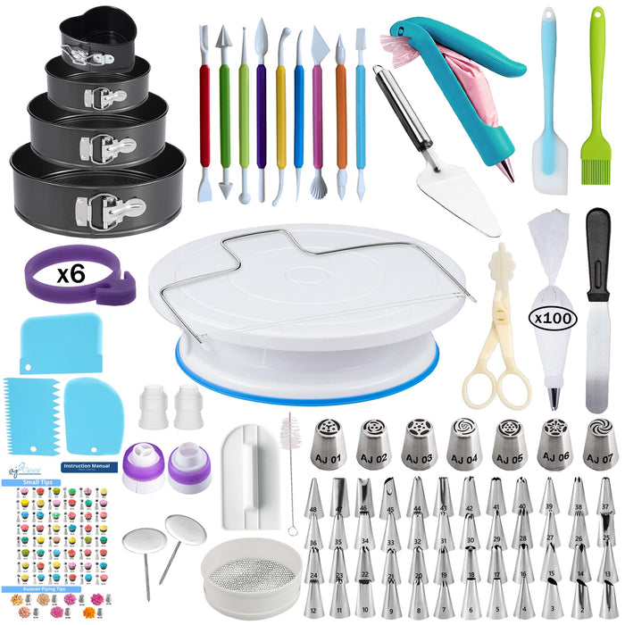 Cake Decorating Supplies Kit - Baking and Piping Set, 194 Pieces