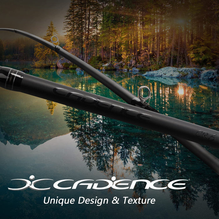 Cadence CR6B Baitcaster Rod - Strong & Sensitive Fishing Rod, 30 Ton Carbon Fiber Ultralight Casting Rod with Fuji Reel Seat, Stainless Steel Guides with SiC Inserts, Freshwater Fishing Pole