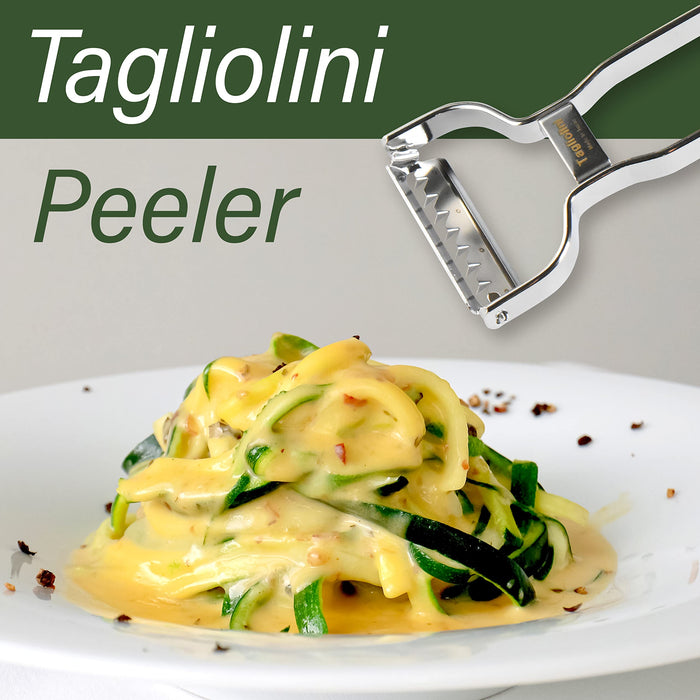 Vegetable Peeler Tagliolini Style - Flat Veggie Pasta Peeler, Extra-Fine Peeler Stainless Steel, From Tsubame-Sanjo, JapanYamasan
