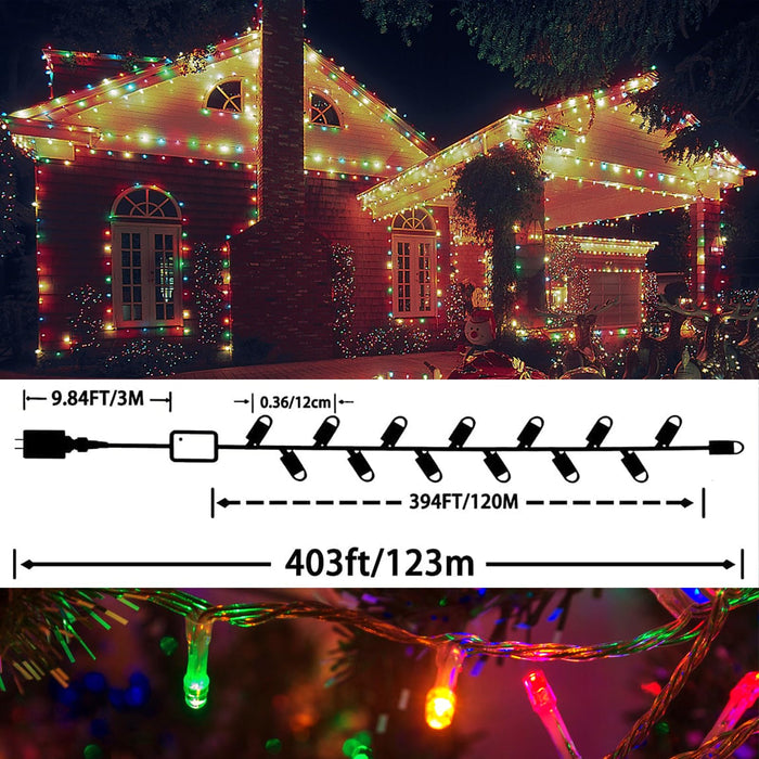 Eueasy Christmas Lights Outdoor, 1000 LED 344FT Fairy String