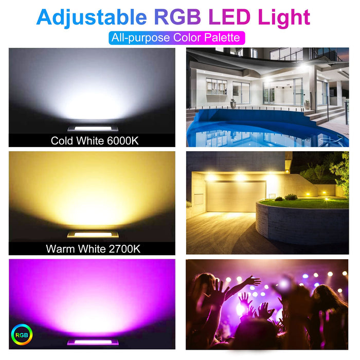 TISDLIP RGB LED Flood Light, Outdoor App Control Uplight Landscape Lig —  CHIMIYA