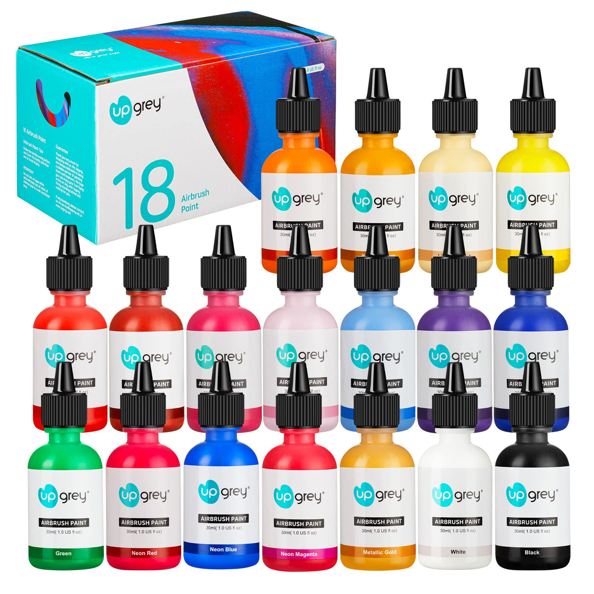  Magicfly Airbrush Paint, 16 Colors Acrylic Airbrush