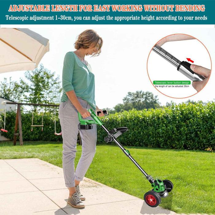  Weed Eater Battery Powered Weed Wacker with Blades, 3 in 1  Cordless Grass Trimmer Foldable and Lightweight, with 3 Types Blades and  2Pcs Li-Ion Batteries 21V 2Ah Black : Patio