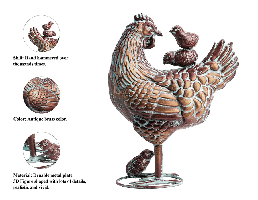Shorayn Metal Rooster Decor Garden Statue Outdoor Chicken Sculpture Yard  Art Kitchen Decor : : Garden & Outdoors