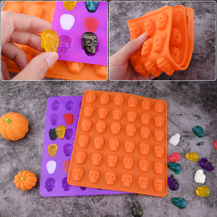 6-Cavity Halloween Silicone Molds (2 Pack) - Yummy Gummy Molds