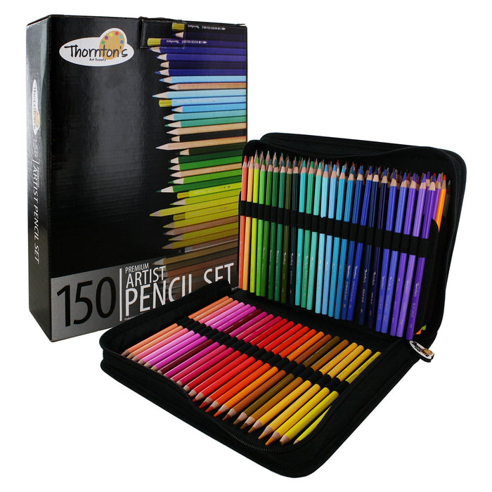 Thornton's Art Supply Premier Premium 150 Artist Colored Pencils Set f —  CHIMIYA
